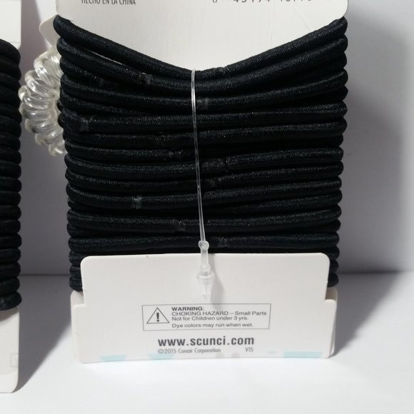 2 Scunci Comfortable Medium Hold Black Hair Ties - Picture 7 of 8